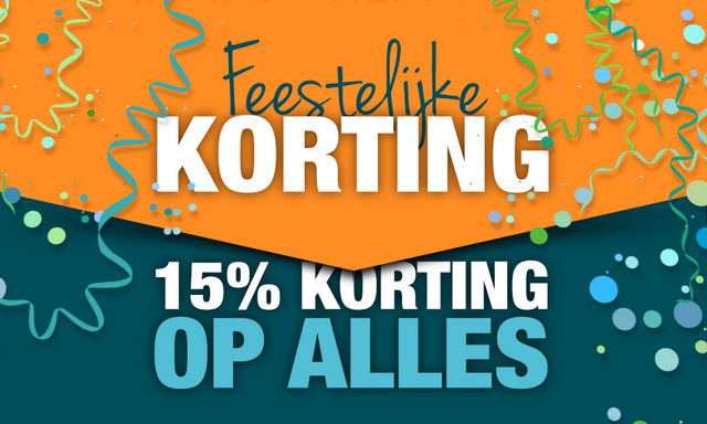 Profiteer 7 dagen lang van onze feestelijke korting.