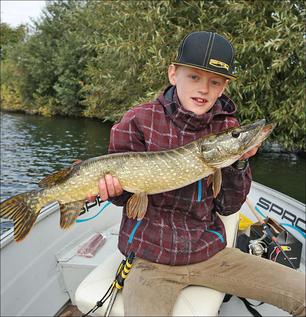 … die de snoek snel wist te vinden!