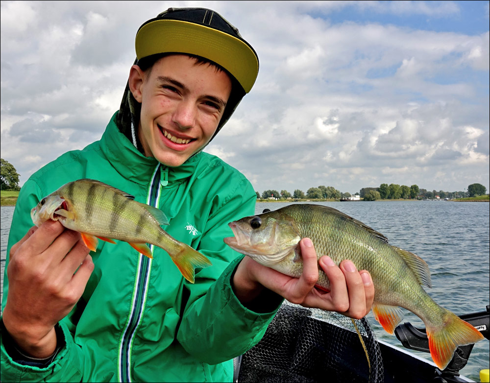 Sander wist samen met Han een mooie reeks baarzen te strikken.