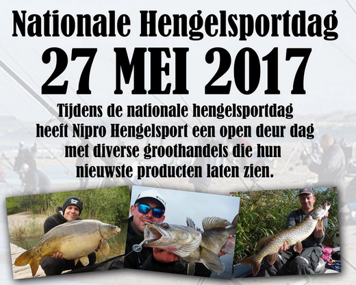 Zaterdag 27 Mei open deur dag Nipro Hengelsport