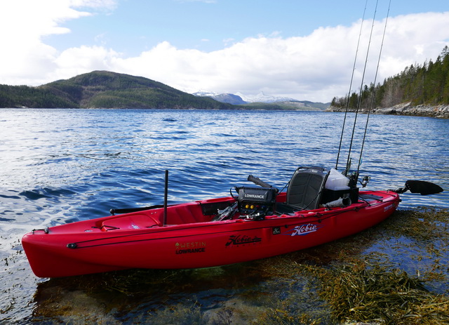 Met zes Hobie Outback kajaks zijn we het Noorwegen 2017 avontuur aangegaan. Dit model kajak leent zich perfect voor onze visserij.