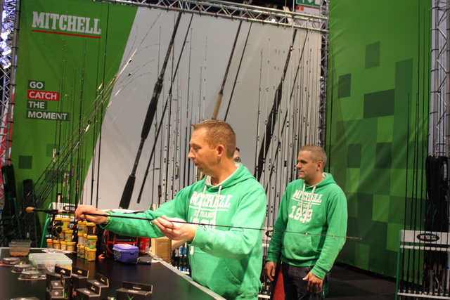 Op de stand van Mitchell met Rik Hartgers