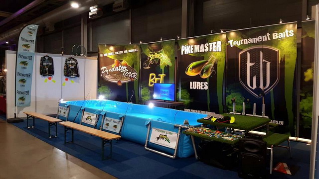 De stand van Pike Master Lures met de grote demobak