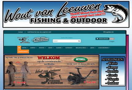 De vernieuwe webshop van Wout van Leeuwen Fishing & Outdoor!