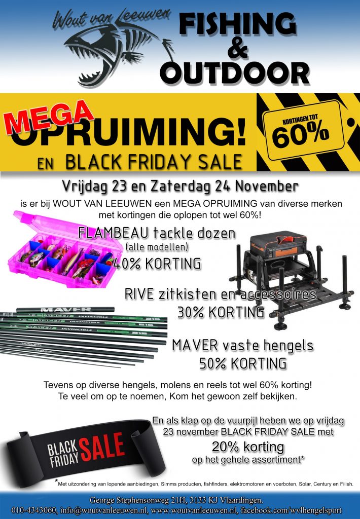 diefstal moe Denken Mega opruiming en Black Friday Sale bij Wout van Leeuwen Hengelsport -  Roofvisweb.NL