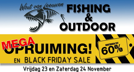 Mega opruiming en Black Friday Sale bij Wout van Leeuwen Hengelsport