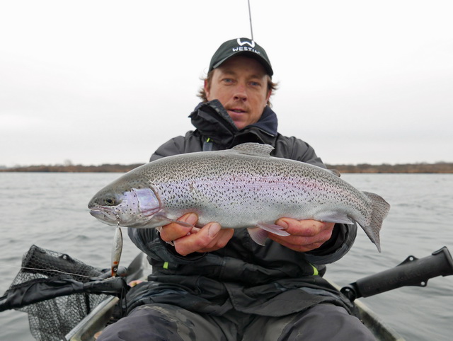 Qua actie de gaafste forel om te vangen de regenboogforel, deze kon een Salty van Westin niet voorbij laten gaan.