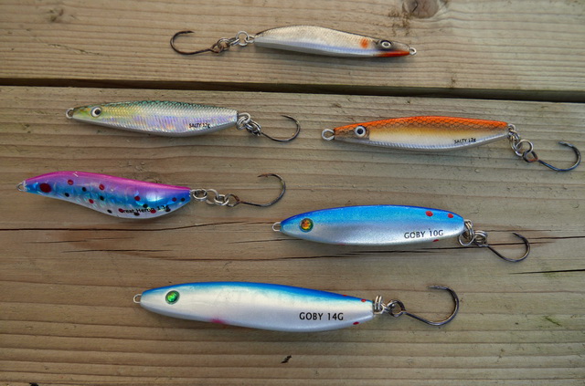 Een aantal wobblers van Westin met de Salty, Great Herron, en de Goby.