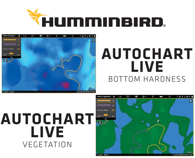 Humminbird Autochart Live en Follow the contour. Roofvisweb.NL