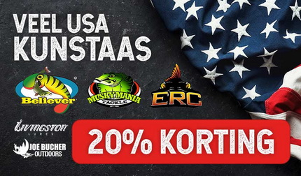 Profiteer, bijna al het USA Kunstaas 20% korting!