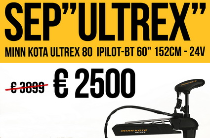 Super aanbieding bij Technautic op de Minn Kota Ultrex. Week 3.