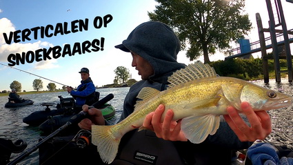 Video Verticalen op snoekbaars vanuit de bellyboat!