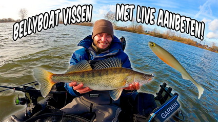 Video Roofvissen met shads vanuit de bellyboat!