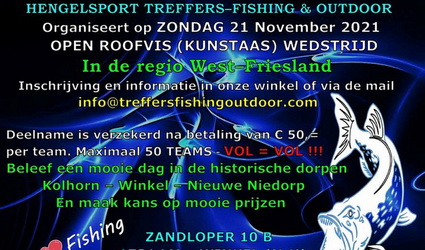 Nog enkele plaatsen vrij Open StreetFishing Treffers Hengelsport.