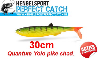 De grote snoeken magneet! Quantum Yolo Pike Shad 30cm.