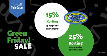 Green Friday Sale bij Tom-Cat.nl.