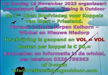 Open Roofvisdag voor koppels West Friesland